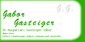 gabor gasteiger business card